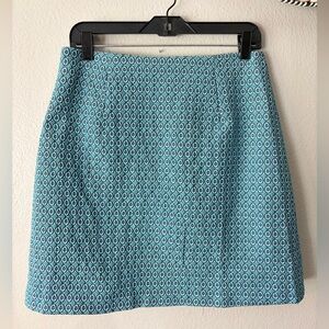 NWT Anthropologie Hutch Mod Geo Blue Miniskirt Retro Design Women’s Size 8